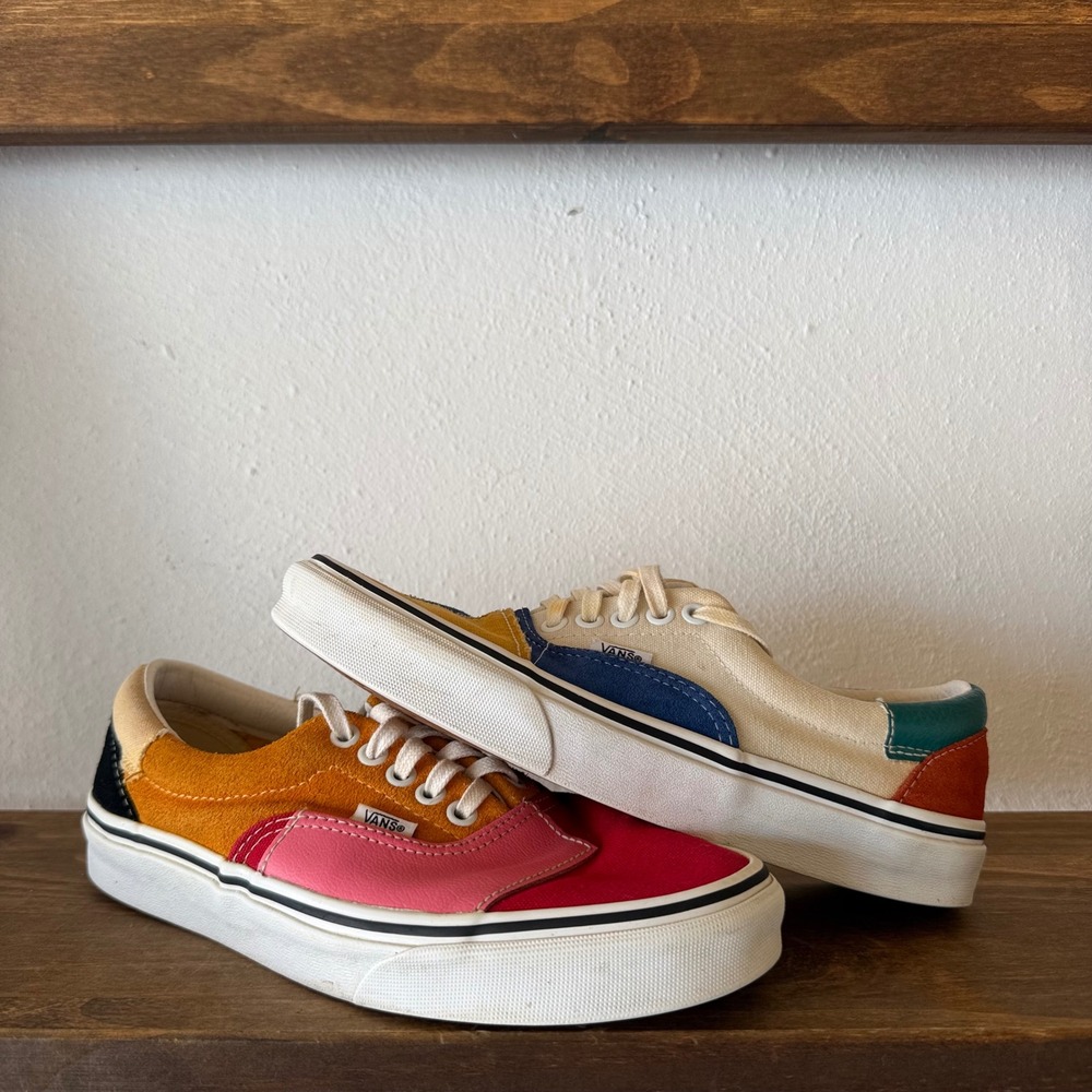 Vans Sneakers Womens 8 Mens 6.5 Era Patchwork Mix Match Multicolor 721356